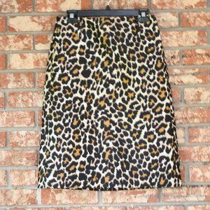 J. Crew Animal Print Skirt